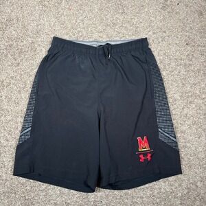 Under Armour Black Maryland Terrapins Basketball Shorts Mens MD Heatgear